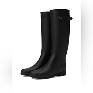 Hunter Tall Matte Black Rain Boots
